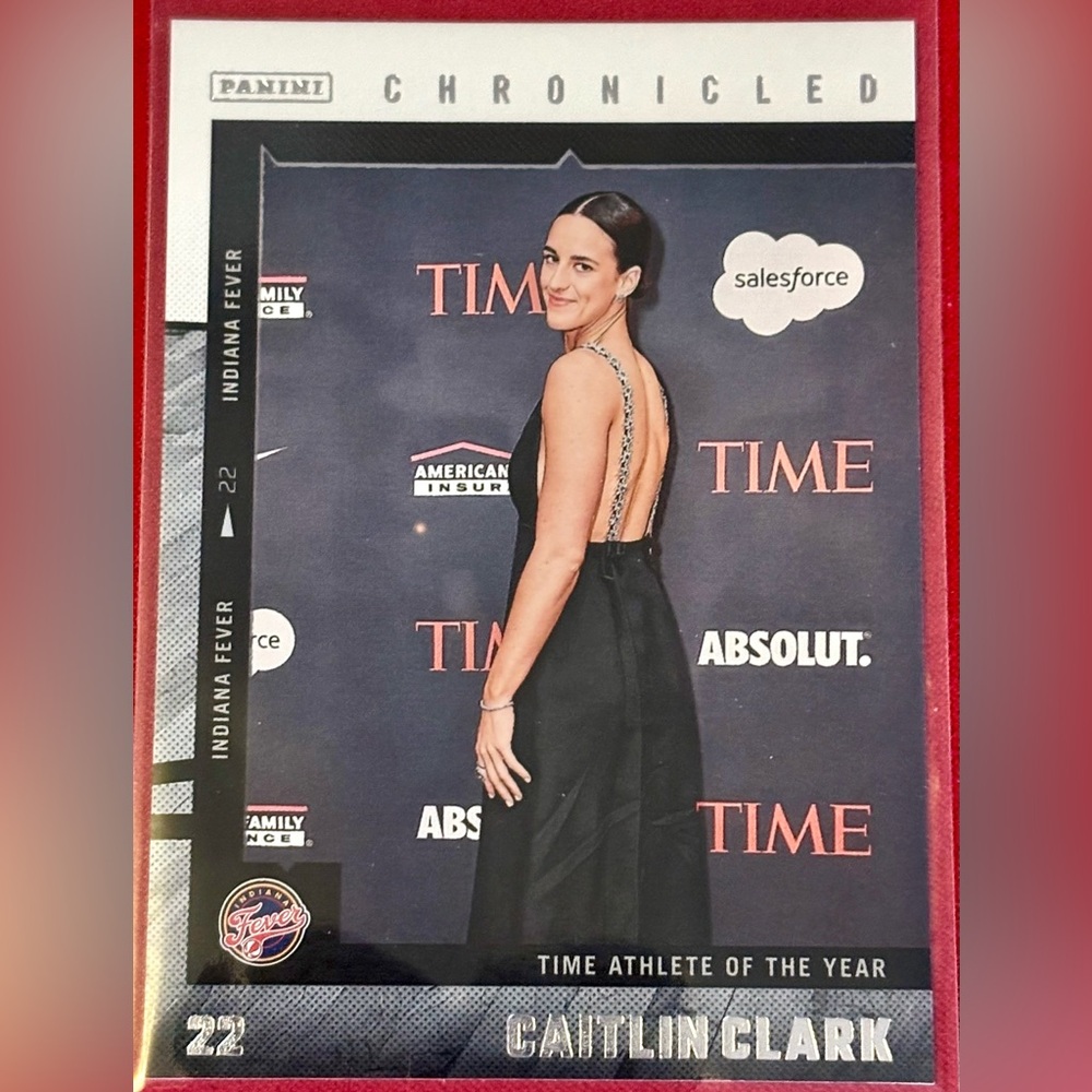 Caitlin Clark Basketball Card Chronicled Time Athlete Of The Year